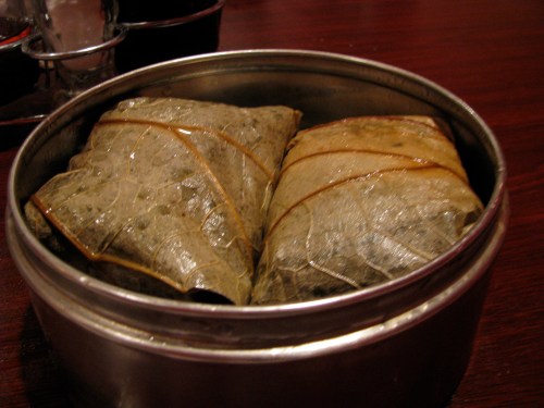 rice in lotus leaf, dim sum
