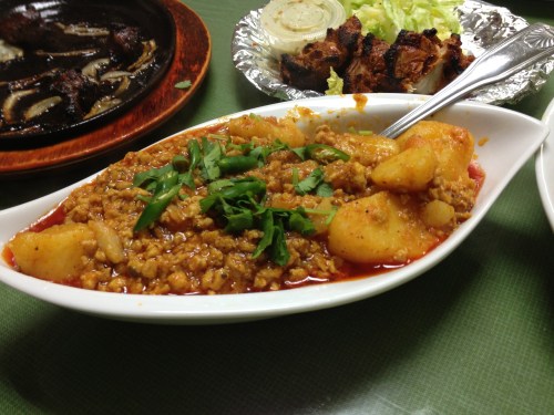 potato and ground meat curry